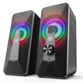 Coupon ELEGIANT SR300 PLUS Computer Speaker Dual Mode USB Wired bluetooth5.0 10W Super Stereo Sound RGB Light Aux Dual Speakers