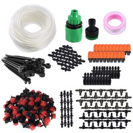 Coupon GOTGELIF 164pcs Drip Irrigation System Micro Drip Irrigation Kit DIY Patio Plant Watering Kit Garden Irrigation System 15m Transprant Hose with 2 Kind of Spayers