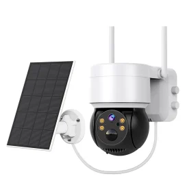 Coupon Hiseeu 1080P WiFi Camera with Solar Panel Outdoor PTZ IP Cam PIR Motion Detection Night Vision Two-way Audio 5X Zoom IP66 Waterproof Support TF Card Surveillance Camera
