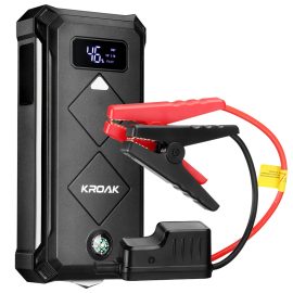Coupon KROAK K-JS05 2400A 24000mAh Portable Car Jump Starter QC3.0 Fast Charger Powerbank Emergency Battery Booster Fireproof with LED Flashlight Compass Safety Hammer