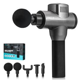 Coupon MECO Massage Guns 3200rpm Fascia Massager Electric Massager with 5 Heads and 6 Adjustable Speeds