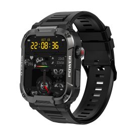 Coupon MK66 1.85 inch HD Screen bluetooth Calling Heart Rate Blood Pressure SpO2 Monitor IP68 Waterproof Outdoor Three-proofing Smart Watch