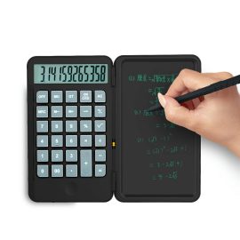 Coupon NEWYES Desktop Calculator with Portable LCD Handwriting Screen Writing Tablet 12-digit Display Repeated Writing Primary School Business Stationery Office Supplies