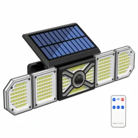 Coupon Outdoor Solar Lights Powerful 244Led Lamp Spotlight Sunlight Energy Waterproof For Exterior Garden Wall Decor