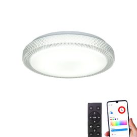 Coupon Smart Ceiling Light with Main Light and RGB Atmosphere Light 3000~6500K Adjustable Temperature APP Remote Control Voice Control