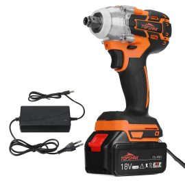 Coupon Topshak TS-PW1 Brushless Impact Wrench LED Working Light Rechargeable Woodworking Maintenance Tool W/ Battery Also For Makita