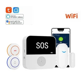 Coupon Tuya WiFi Smart Home Alarm System Security Kit Remote APP Monitoring Anti-theft Alarm Sound Doorbell Call Multi-functional Home Surveillance Kit Support Google Alexa