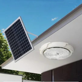 Coupon 100/60W LED Solar Ceiling Light Pendant Light Outdoor Indoor Solar-Power Lamp With Line Corridor Light For Garden Decoration