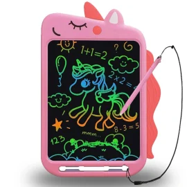 Coupon 10inch LCD Drawing Board Cartoon Graphics Tablet Electronic Colorful Handwriting Pad for Children