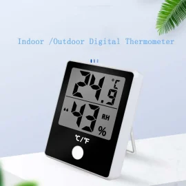 Coupon 2PC Digital Electronic Temperature Humidity Meter Thermometer Hygrometer Alarm Clock LCD Display 12/24hrs