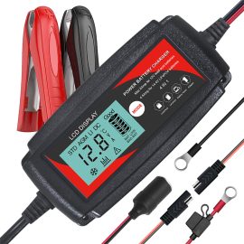 Coupon Andeman 12V-6A/14V-6A Fully Automatic Smart Car Battery Iron Lithium Battery Charger LCD Large Screen Display IP65 Waterproof