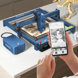 Coupon ATOMSTACK A20 Pro Quad-Laser Engraving Cutting Machine Laser Engraver Built-in Air Assist System 20W Laser Output Power App Control Support Offline Engraving 0.05mm Thick Stainless Steel Cutting Banggood Exclusive Color