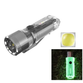 Coupon BIKIGHT Mini Keychain Flashlight LED TYPE-C Fast Charging Multi-function IP65 Waterproof Fluorescent Magnetic Camping Flashlight