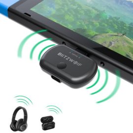 Coupon BlitzWolf® BW-BL1 bluetooth V5.0 Wireless Audio Transmitter Receiver Adapter USB & Type-C Connector apt-X Low Latency for Nintendo Switch / PS5 / TV / PC Laptops / Headphones / Apple AirPods Pro