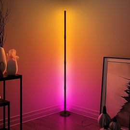 Coupon BlitzWolf® BW-FL1 LED RGBIC Corner Floor Lamp 16 million Dynamic RGBIC Colors Voice/APP Control Music sync Timing Function