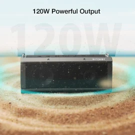 Coupon BlitzWolf® BW-WA3 Pro 120W bluetooth Speaker Portable Speaker Quad Drivers Deep Bass Diaphragm EQ Stereo RGB Light TWS 16000mAh Power Bank Outdoors Wireless Speaker – Black