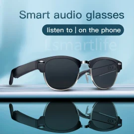Coupon Bone Conduction Sun Glasses Earphone bluetooth 5.0 HiFi Stereo Waterproof UVA/UVB Protection 120mAh Smart Audio Glasses with Mic