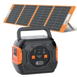 Coupon FlashFish A301 320W 80000mAh Portable Power Station With Flashfish TSP 18V100W Solar Panel For Outdoor Emergency Power Set