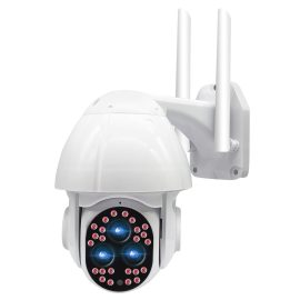 Coupon GUUDGO 24 LED +3HD Lenses Full color 1080P Camera Night Vight 355° PTZ 4X Zoom Rotation Outdoor Camera IP66 Waterproof Movement Detection Two Way Audio Monitor