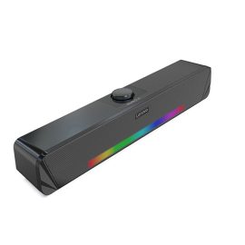Coupon Lenovo TS33 6W bluetooth V5.0 Wireless Soundbar 360° Stereo HiFi Bass 1200mAh Battery RGB Effect Desktop Speaker