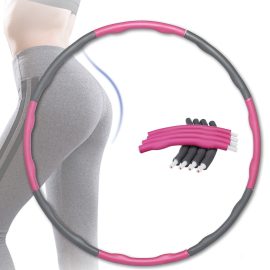 Coupon LIUMY Exercise Hoop Weight Reduce Hoop Gymnastics Hoop Fitness Circle Slimming Circle 8 Section Adjustable Exercise Plastic Ring with Soft Foam Padded for Bodybuilding Fitness