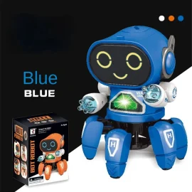 Coupon Mini Dancing Robot Hot Sale Dancing Electric Hexapod Robot Light Music Male and Female Children’s Toys Luminous Toys