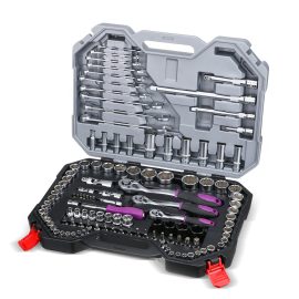Coupon Minleaf ML-TS1 120Pcs CR-V Multifunction Auto Repair Tool Box Set Torque Ratchet Wrench Combo Tools Kit Car Repairing Tool