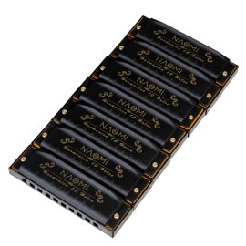 Coupon NAOMI 7PCS/Set 10 Holes C Key Piedmont Blues Harmonica with Case
