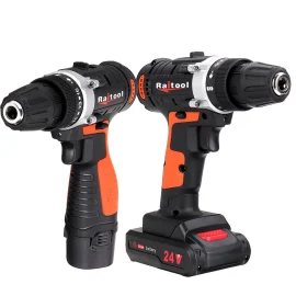 Coupon Raitool 12V/24V Lithium Battery Power Drill Cordless Rechargeable 2 Speed Electric Drill