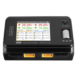 Coupon ToolkitRC M6D 500W 15A High Power DC Dual Smart Charger Discharger for 1-6S Lipo LiHV Lion NiMh Pb Battery