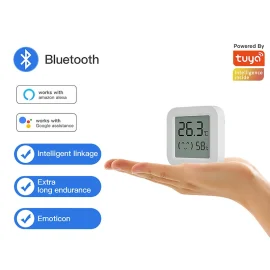 Coupon Tuya Smart bluetooth Temperature Humidity Sensor LCD Real-time Display APP Remote Monitoring Intelligent Linkage with bluetooth Gateway Home Thermometer Hygrometer