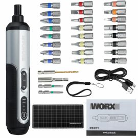 Coupon WORX WX240.1 3.6V 250RPM Mini Electric Screwdriver Hosehold DIY Screw Driver Tool Handle with 26Pcs Bit