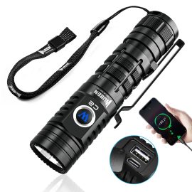Coupon WUBEN C2 2000lm High Lumen Rechargeable Power Bank Flashlight Beam Throw 358Meters with 21700 Battery LED Troch Lantern