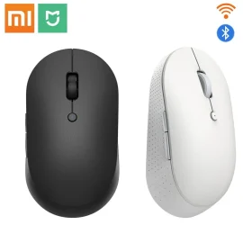 Coupon Xiaomi Mi Wireless Dual-Mode Mouse Silent Ergonomic bluetooth USB Side buttons Protable bluetooth & 2.4GHz Wireless Mouse for Laptop