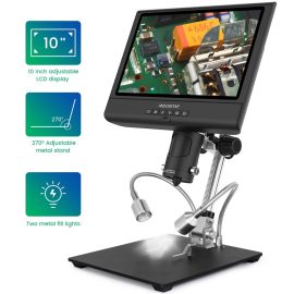 Coupon Andonstar AD209 10″ Digital Microscope 1080P adjustable LCD display Microscope for soldering Microscope Phone watch Repai