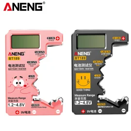 Coupon ANENG BT189 Digital Battery Tester LCD Display AA AAA 9V 1.5V 3V Button Battery Capacity Checker Load Analyzer