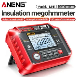 Coupon ANENG MH13 Megohmmeter Ohm Tester Digital Multimeter Megometro Insulation Earth High Voltage Resistance Meter Tester Tool