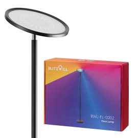 Coupon BLITZWILL BWL-FL-0002 25W 2700K~6500K+RGB Smart Floor Lamp Stepless Dimming Up To 2000LM APP Control Voice Control Works With Google Assistant Alexa AC100-240V