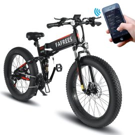 Coupon FAFREES FF91 48V 1000W 10Ah 26×4.0inch Fat Tire Folding Electric Bicycle 70-90 Max Mileage 150KG Payload Electric Bike