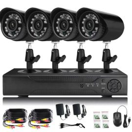 Coupon GUUDGO 4CH AHD5 IN 1 Surveillance Camera System AHD Security Network WiFi HD Monitor Home