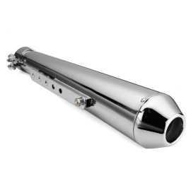 Coupon Motorcycle Cafe Racer Exhaust Muffler Pipe with Sliding Bracket Universal