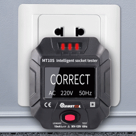 Coupon MUSTOOL MT10S/MT10E Socket Outlet Tester Intelligent Detection Display Voltage Frequency RCD Tester