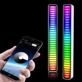 Coupon RGB Pickup Lights Sound Control LED Light Smart App Control Color Rhythm Ambient Lamp For Car/Game Computer Desktop Decorative Light
