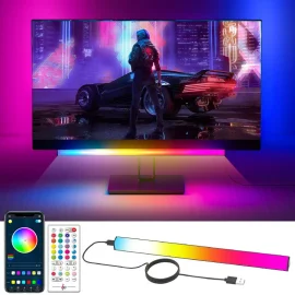Coupon USB Touch Switch Smart Screen Hanging Keyboard Light Bar LED Ambient Light Bluetooth Music Rhythm Pickup Light – Bluetooth Type