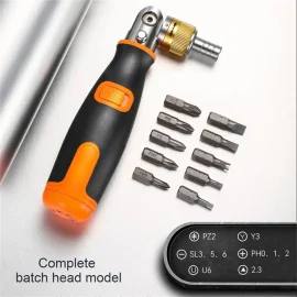 Coupon 10 In 1 Hidden Batch Head Visseuse Multi-angle Ratchet Screwdriver Set Multi-function Screw Driver Kit