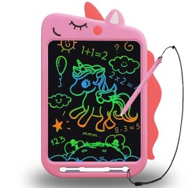 Coupon 10inch LCD Drawing Board Cartoon Graphics Tablet Electronic Colorful Handwriting Pad for Children