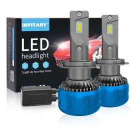Coupon 2PCS Car LED Modified Headlight Car Headlight Waterproof and Freezeproof Design