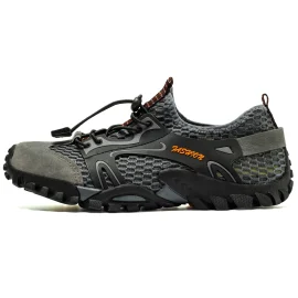 Coupon 4 Colour Men’s Shoes Mesh Rubber Outdoor Wading Water Tracing Creek Shoes for Climbing Swimming
