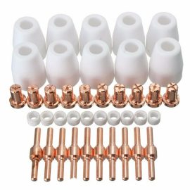 Coupon 40pcs Air Plasma Cutter Cutting Consumables Extend Fit PT-31 LG-40 Torch CUT-40 50