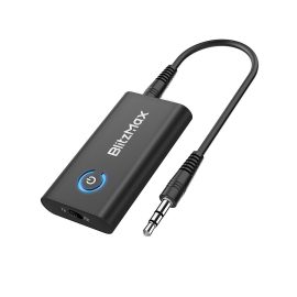 Coupon BlitzMax BT05 Transmitter Receiver bluetooth V5.2 Apt Adaptive Low Latency HiFi Sound Dual Link Pairing 2 in 1 Audio Mini Portable Adapter for PC TV Wired Speaker